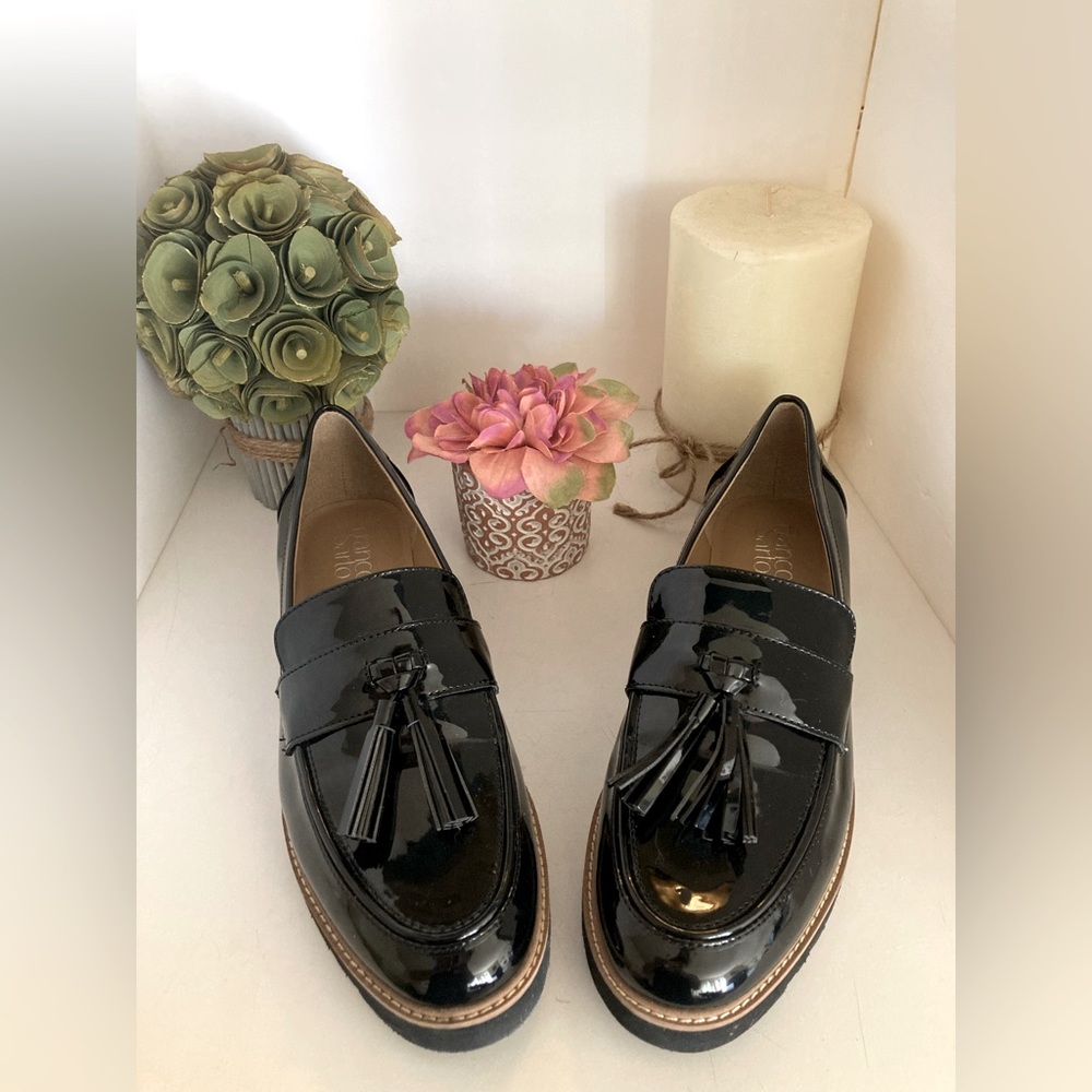 Franco Sarto Carolynn Patent Leather Platform Loafers